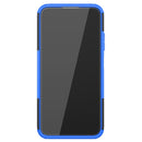 For Huawei P40 Lite Tire Texture Shockproof TPU+PC Protective Case with Holder(Blue)