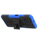 For Huawei P40 Lite Tire Texture Shockproof TPU+PC Protective Case with Holder(Blue)