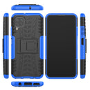 For Huawei P40 Lite Tire Texture Shockproof TPU+PC Protective Case with Holder(Blue)