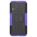 For Huawei P40 Lite Tire Texture Shockproof TPU+PC Protective Case with Holder(Purple)