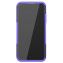 For Huawei P40 Lite Tire Texture Shockproof TPU+PC Protective Case with Holder(Purple)