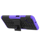 For Huawei P40 Lite Tire Texture Shockproof TPU+PC Protective Case with Holder(Purple)