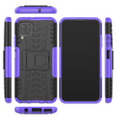 For Huawei P40 Lite Tire Texture Shockproof TPU+PC Protective Case with Holder(Purple)