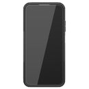 For Huawei P40 Lite Tire Texture Shockproof TPU+PC Protective Case with Holder(Black)
