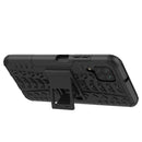For Huawei P40 Lite Tire Texture Shockproof TPU+PC Protective Case with Holder(Black)