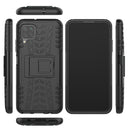 For Huawei P40 Lite Tire Texture Shockproof TPU+PC Protective Case with Holder(Black)