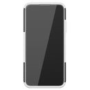 For Huawei P40 Lite Tire Texture Shockproof TPU+PC Protective Case with Holder(White)