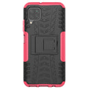 For Huawei P40 Lite Tire Texture Shockproof TPU+PC Protective Case with Holder(Rose Red)