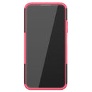 For Huawei P40 Lite Tire Texture Shockproof TPU+PC Protective Case with Holder(Rose Red)