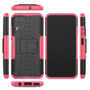 For Huawei P40 Lite Tire Texture Shockproof TPU+PC Protective Case with Holder(Rose Red)