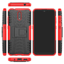 For Nokia 2.3 Tire Texture Shockproof TPU+PC Protective Case with Holder(Red)