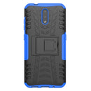 For Nokia 2.3 Tire Texture Shockproof TPU+PC Protective Case with Holder(Blue)