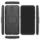 For Nokia 2.3 Tire Texture Shockproof TPU+PC Protective Case with Holder(Black)