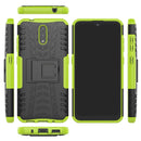 For Nokia 2.3 Tire Texture Shockproof TPU+PC Protective Case with Holder(Green)