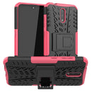 For Nokia 2.3 Tire Texture Shockproof TPU+PC Protective Case with Holder(Rose Red)