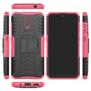 For Nokia 2.3 Tire Texture Shockproof TPU+PC Protective Case with Holder(Rose Red)