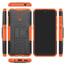 For Nokia 2.3 Tire Texture Shockproof TPU+PC Protective Case with Holder(Orange)