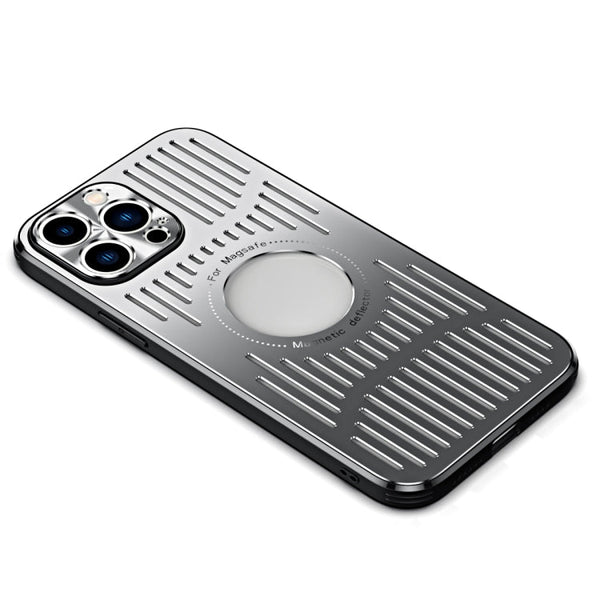 Aluminum Alloy Magsafe Magnetic Cooling Phone Case For iPhone 13 Pro Max(Silver)