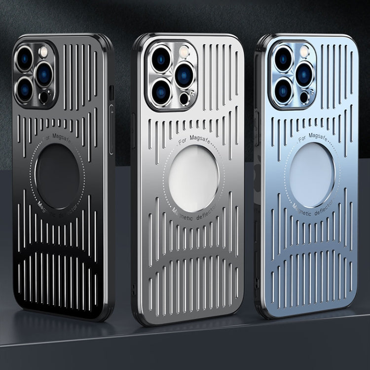 Aluminum Alloy Magsafe Magnetic Cooling Phone Case For iPhone 13 Pro Max(Silver)