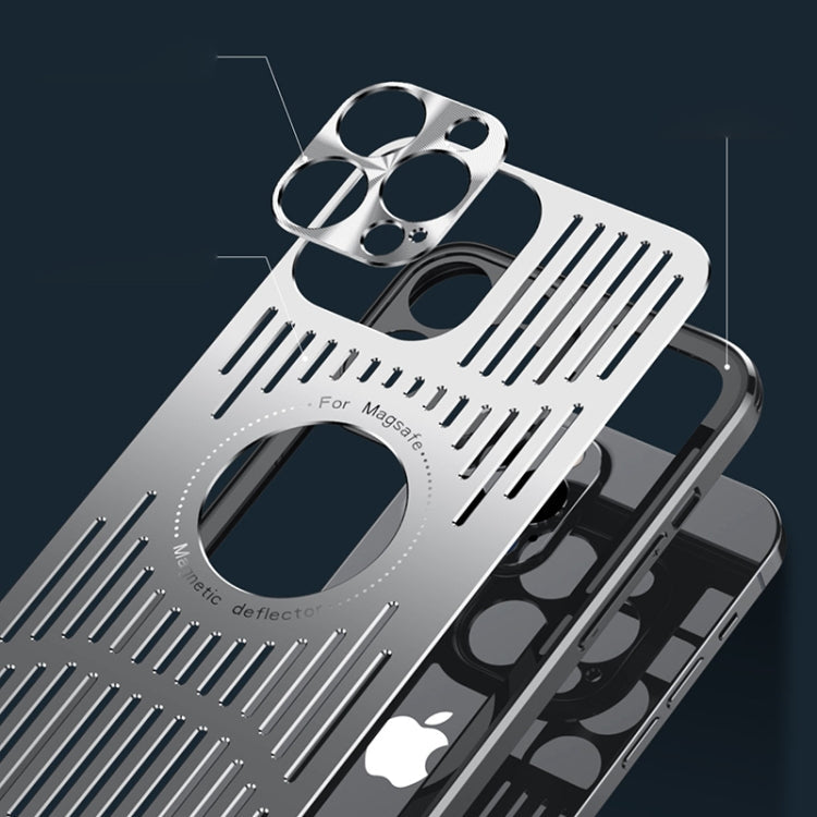 Aluminum Alloy Magsafe Magnetic Cooling Phone Case For iPhone 13 Pro Max(Silver)