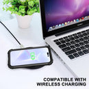 3 in 1 Shockproof Phone Case For iPhone 14 Pro(Black)