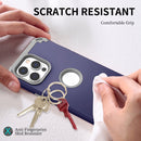 3 in 1 Shockproof Phone Case For iPhone 14 Pro(Navy Blue)