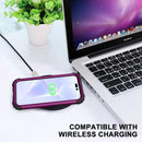 3 in 1 Shockproof Phone Case For iPhone 14 Pro(Dark Purple)