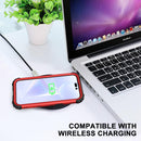 3 in 1 Shockproof Phone Case For iPhone 14 Pro(Red)