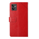 For Motorola Moto G32 HT01 Y-shaped Pattern Flip Leather Phone Case(Red)