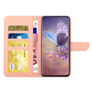 For Motorola Moto G32 HT03 Skin Feel Butterfly Embossed Flip Leather Phone Case(Pink)