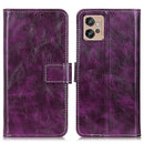 For Motorola Moto G32 4G Retro Crazy Horse Texture Horizontal Flip Leather Phone Case(Purple)