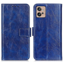 For Motorola Moto G32 4G Retro Crazy Horse Texture Horizontal Flip Leather Phone Case(Blue)