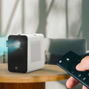 D100 180 ANSI Lumens Mini LED+LCD Smartphone Wireless Screen Mirroring Projector, Plug Type:UK Plug(White)