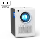 D110 180 ANSI Lumens Mini LED+LCD Smartphone Wireless Screen Mirroring Projector, Plug Type:US Plug(White)