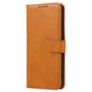 For Huawei P50 Calf Texture Buckle Flip Leather Phone Case(Khaki)