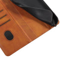 For Huawei P50 Calf Texture Buckle Flip Leather Phone Case(Khaki)