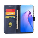 For Huawei P50 Calf Texture Buckle Flip Leather Phone Case(Blue)