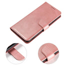 For Huawei P50 Calf Texture Buckle Flip Leather Phone Case(Rose Gold)