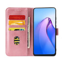 For Huawei P50 Calf Texture Buckle Flip Leather Phone Case(Rose Gold)