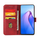 For Huawei P50 Calf Texture Buckle Flip Leather Phone Case(Red)