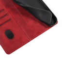 For Huawei P50 Calf Texture Buckle Flip Leather Phone Case(Red)