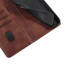 For Huawei P50 Calf Texture Buckle Flip Leather Phone Case(Brown)