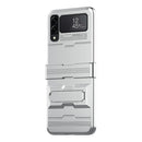 For Samsung Galaxy Z Flip4 Carapace All-round Shockproof Phone Case with Hinges(Silver)