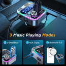 JOYROOM JR-CL16 48W Bluetooth 5.0 Car Wireless FM Transmitter(Black)