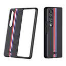 For Samsung Galaxy Z Fold4 Skin Feel Painted Frosted Phone Case(Black Color Bar)