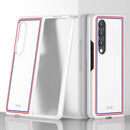 For Samsung Galaxy Z Fold4 Skin Feel Painted Frosted Phone Case(Checkered White)