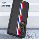 For Samsung Galaxy Z Fold4 Skin Feel Painted Frosted Phone Case(Checkered White)