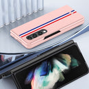 For Samsung Galaxy Z Fold4 Skin Feel Painted Frosted Phone Case(White Color Bar)