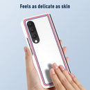 For Samsung Galaxy Z Fold4 Skin Feel Painted Frosted Phone Case(Checkered Black)