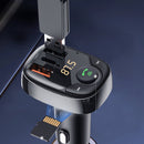 WIWU PC600 Bluetooth 5.0 Wireless Transmitter Car Charger(Black)